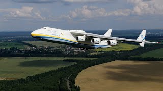 Ан-225 МРИЯ. Уникальное видео взлета снятое с воздуха. Рейс Киев-Лейпциг. Такого вы точно не видели.