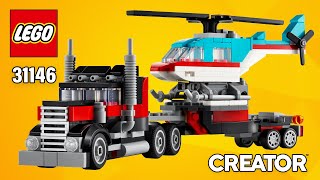 LEGO Creator Flatbed Truck with Helicopter (31146)[270 pcs] Building Instructions @TopBrickBuilder