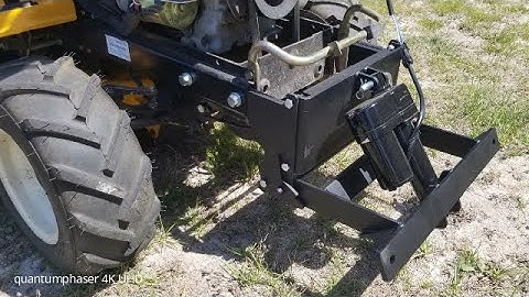 2021 Johnny Bucket Lift Actuator Demo Front Mount Brackets Installed on Cub Cadet GT2544