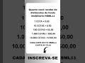 QUANTO RENDE DE DIVIDENDOS O FII HSML11