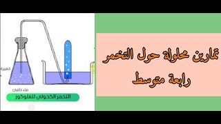 تمارين محلولة حول التخمر رابعة متوسط
