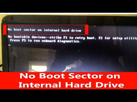 No Boot Sector On Internal Hard Drive  Dell Vostro 1015