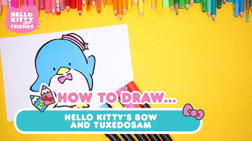 How to Draw Tuxedosam and Hello Kitty