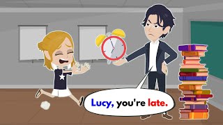 Lucy is late for school | English Comedy Animated | Lucy English