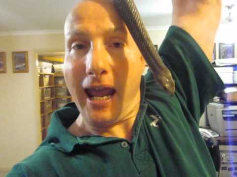 trademark meaning Snake man kisses a brown snake