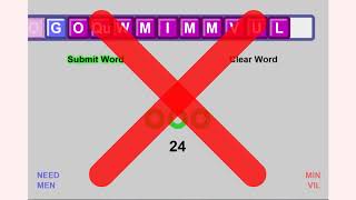 How to play Word Rush game | Free online games | MantiGames.com screenshot 1