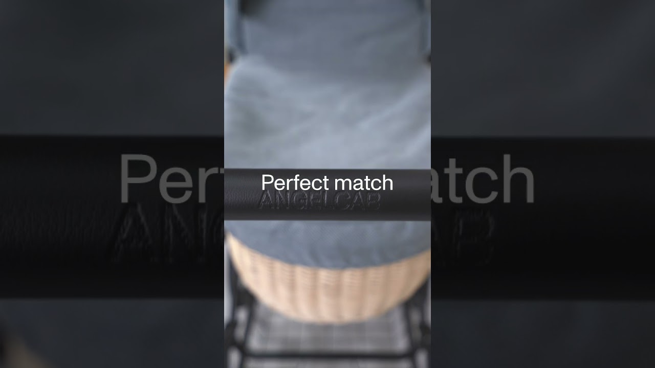 ANGELCAB C–Series with hand-woven wicker basket + wool fabric = Perfect match!