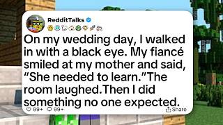 On my wedding day, I walked in with a black eye. My fiancé smiled at my mother and said...