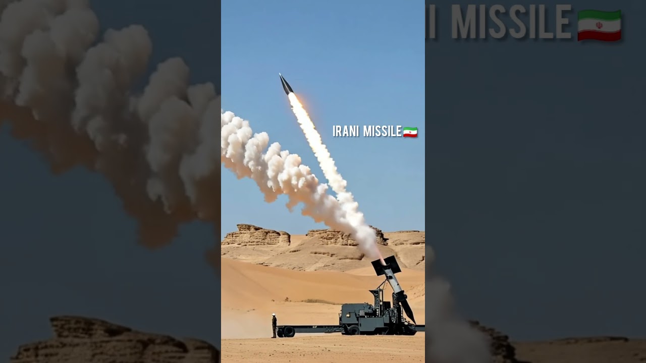 Iran Missile launching into Israel 