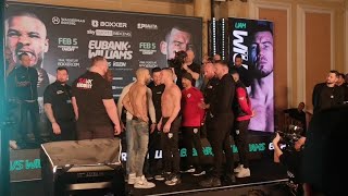 CHRIS EUBANK JR V LIAM WILLIAMS HEATED FINAL FACE OFF @ WEIGH-IN