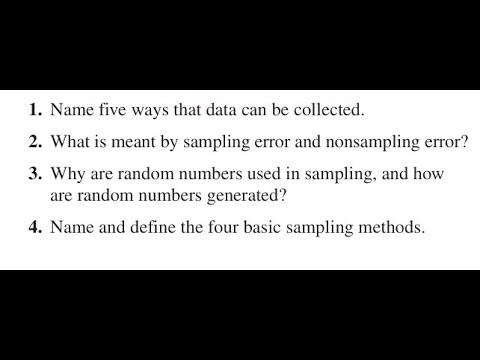 What is meant by sampling error and nonsampling error?