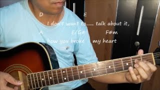 Rod Stewart - I Don't Want To Talk About It (Cover) Guitar Fingerstyle, Lyrics   Chord