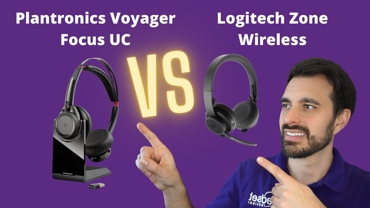 Voyager Focus UC Logitech Zone Wireless - MIC Test Test Included! -