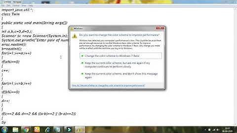 Twin Prime Number Program In Java.