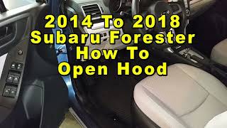Subaru Forester How To Open Hood & Access Engine Bay 2014 2015 2016 2017 & 2018 4th Gen