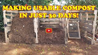 Making Compost in 30 Days Using Pallet Wood Bins