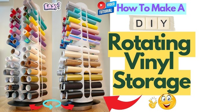 Standing Vinyl Storage Rack - 44 Rolls