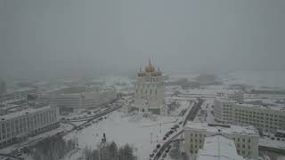 Просто полет в мартовский снегопад. Магадан.