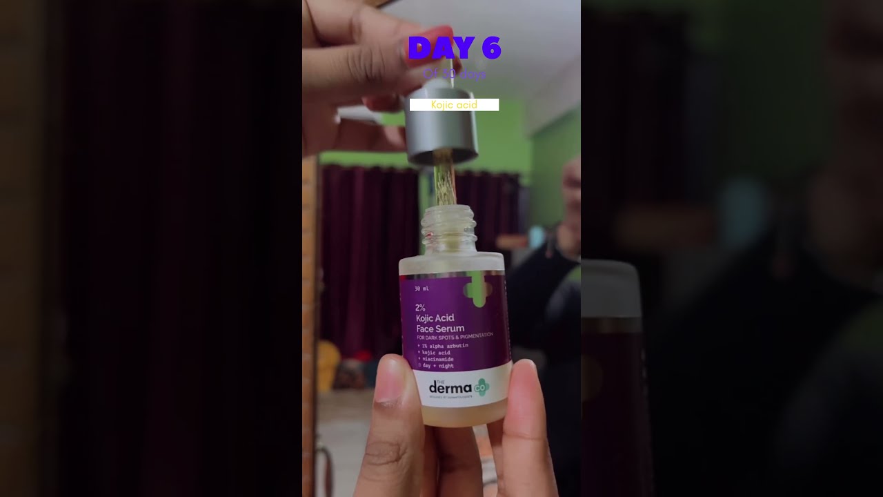 KOJIC ACID Mistake To Avoid Day 6 Serum For Dark Spot Trending Skincare Minivlog Dermaco