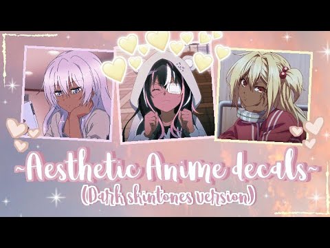 Aesthetic Anime icon decals (Dark skintones version) Part 2