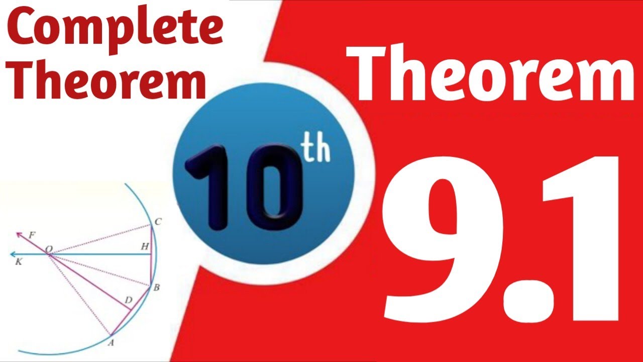10 class math unit 9 theorem 1 complete || class 10 math theorem 9.1 ...