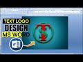 How to Create a Logo Design in Microsoft Word Hindi Tutorial || TS Logo Design in Ms Word || MS WORD