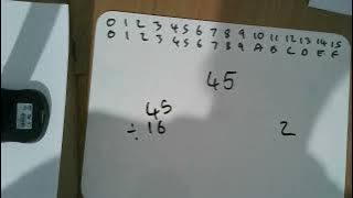 Simple converting Denary/Decimal to Hexadecimal