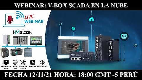 Wecon V-box: Scada en la nube, monitoreo remoto, reportes, VPN, OPC, App (Android / IOS).