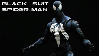 Marvel Legends Black Suit Spider Man Figure Review Youtube