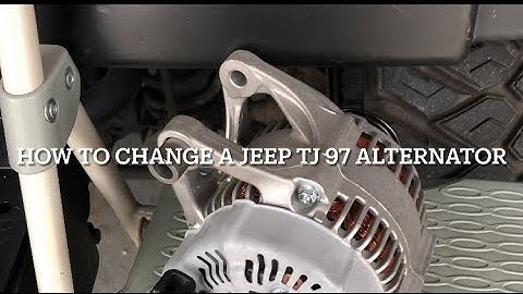 How to change a jeep TJ 97 alternator