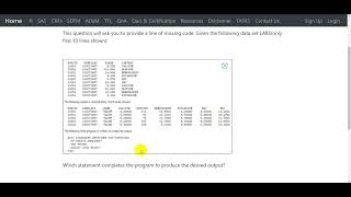 ID labtest - proc transpose: Sample question for Clinical Trials Programming Exam