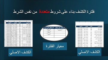 تصفية البيانات في اكسل باحترافية عالية  .. مثلا تصفية البيانات حسب اكثر من صنف او زبون