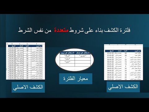 تصفية البيانات في اكسل باحترافية عالية مثلا تصفية البيانات حسب اكثر من صنف او زبون