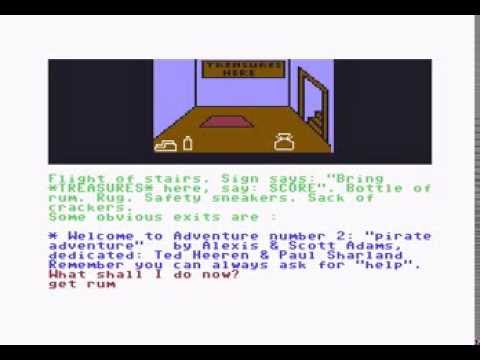 Pirate Adventure game by Scott Adams Commodore 64 walkthrough part 1