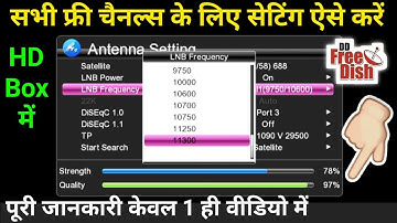 Mpeg4 Free To Air Set Top Box Setting DD Free Dish new Channels