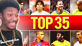 NBA Fan Reacts To Top 35 Legendary Goals In Football History!