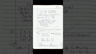 Class 12th maths chapter-4 (Determinants) ex-4.1,4.2 full solution 📚#mathproblems #shorts #maths