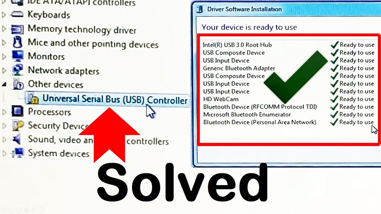 How to Fix USB Problem in Windows 7 Universal Serial Bus USB Missing Error - YouTube