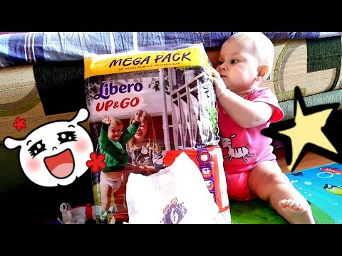 Распаковка подгузники-трусики Libero UP&GO 6 58 шт.