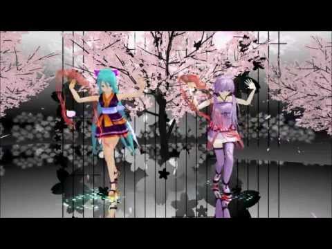 【MMD】［固定カメラVer.］千本桜（黒うさP）：初音ミク・結月ゆかり
