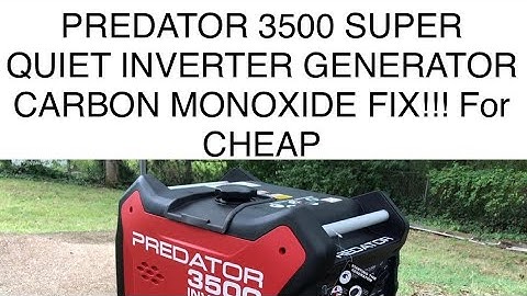 Predator 3500 Super Quiet Inverter Generator - Carbon Monoxide Alarm Fixed!