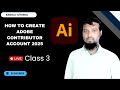 How to create adobe contributor account 2025