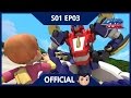 [Official] DinoCore | Level 3 Transformation! Mega D-Buster! | 3D | Season 1 Episode 3