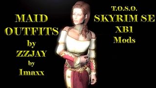 Skyrim Mods XB1 Maid Outfits By ZZJAY UNP Beautiful Female Clothes HD TOSO
