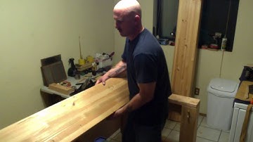 Cordless Carpenter workbench build #33 - Rear apron glue up!