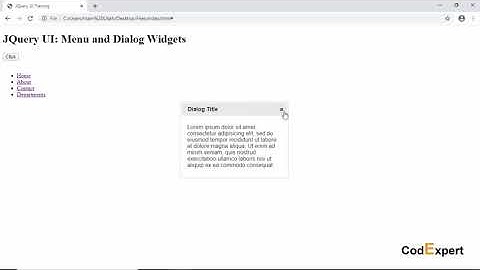 11 Menu and Dialog Widgets in JQuery UI in Urdu/Hindi