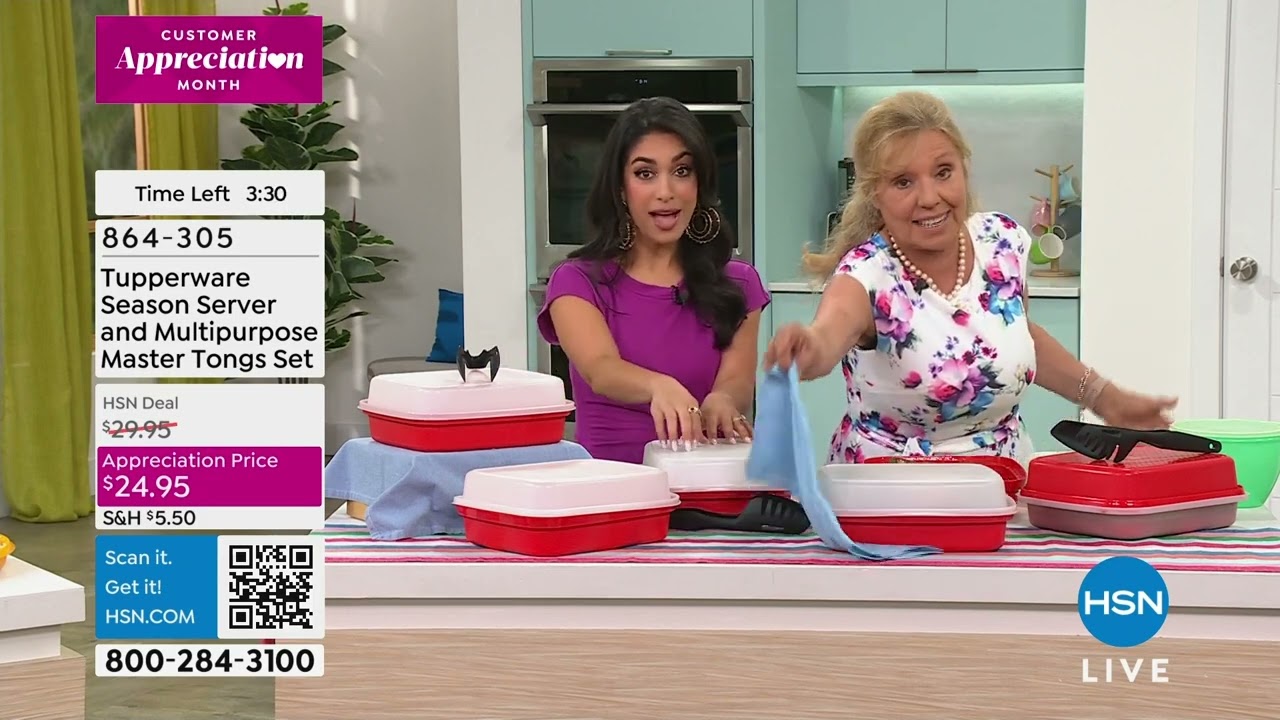 Tupperware Season Server and Multipurpose Master Tongs S - YouTube