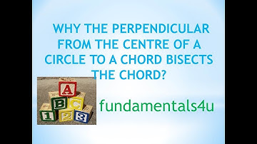 THE PERPENDICULAR FROM THE CENTRE OF A CIRCLE TO A CHORD BISECTS THE CHORD | THEOREM 10.3 | CLASS 9