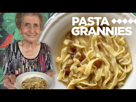 Enjoy 101yr old Rosina make a sizzling pasta soup called taccu con lo zí | Pasta Grannies