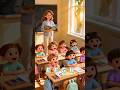In this video, the teacher taught the children a poem along with A B C D.